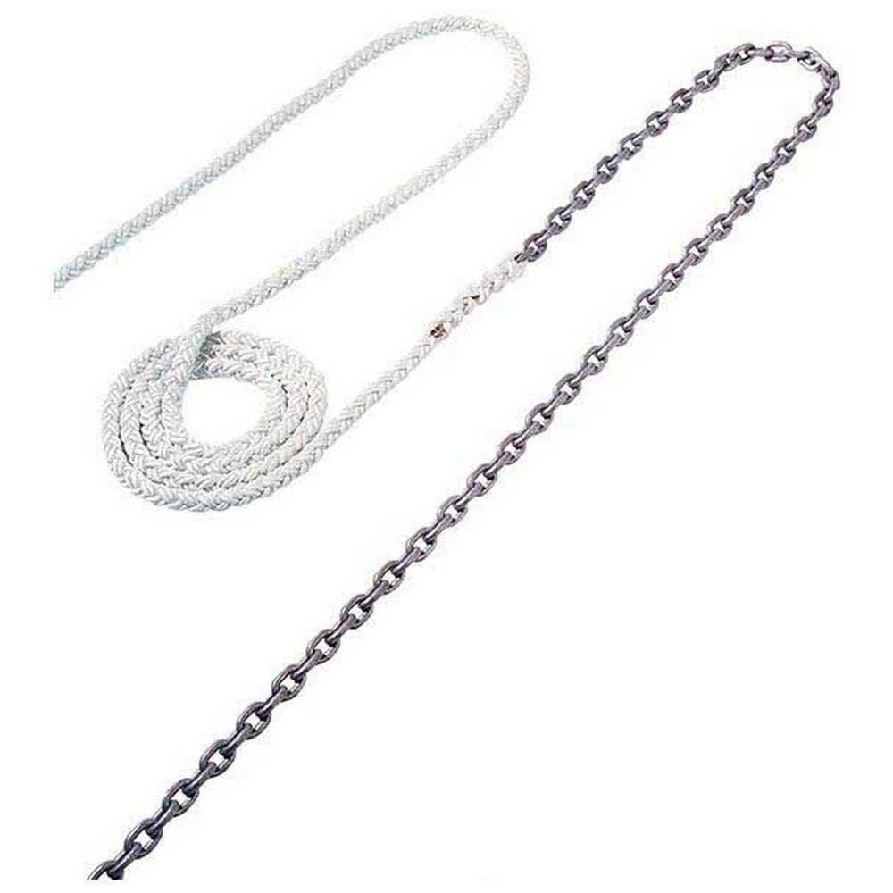 Maxwell 10 M Chain+50 M Braided Line Silber 6/12 mm von Maxwell