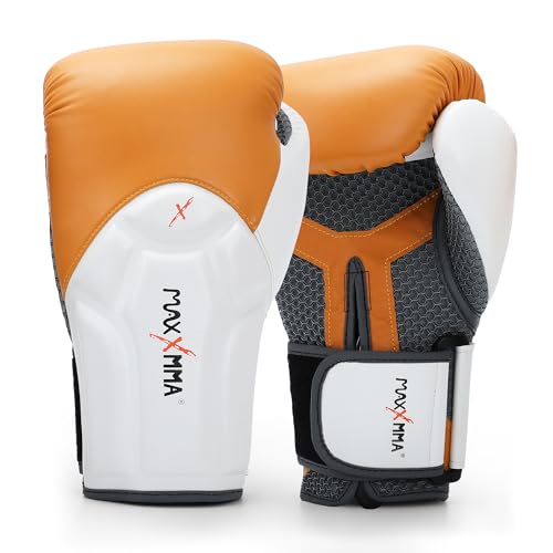 MaxxMMA Prime Boxhandschuhe für Damen und Herren, Effiziente Stoßdämpfung, Handgelenkschutz, Boxsack, MMA, Muay Thai, Sparring (12oz) von MaxxMMA