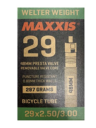 Maxxis Unisex Welterweight Plus Fahrradschlauch, Schwarz, 29x2.50 - 3.00 Presta FV 48mm EU von Maxxis