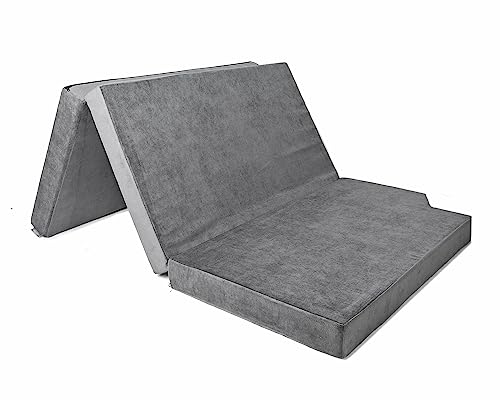Premium Schlafauflage für V-Klasse & Marco Polo | Klappmatratze 200x108x10 cm, Dunkelgrau | Faltbare Matratze für Bus, Faltmatratze Camping von Mayaadi-Home