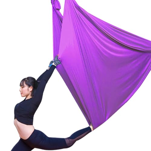 Aerial Yoga Swing – Yoga-Hängematte zum Aufhängen, Trapez-Yoga-Schaukel | Yoga-Hängematte, Sling-Inversionswerkzeug, Aerial-Pilates-Seide, Yoga-Hängematte, Aerial-Yoga-Schaukel, langlebig, sicher, Anf von Mbiyhgta