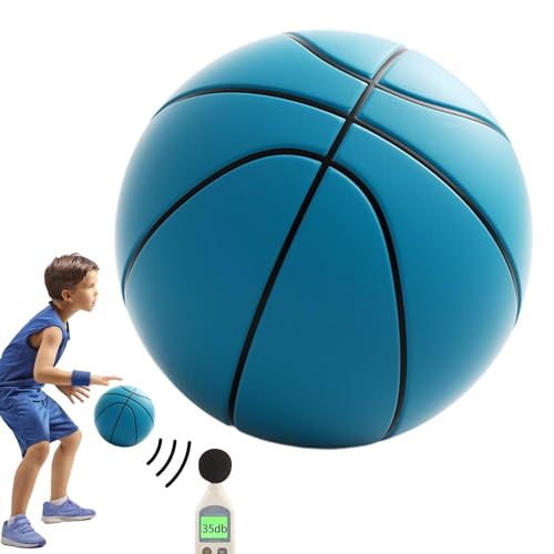 Leiser Ball – dichter Schaumstoffball, heller, gedämpfter Basketball | Hush Silent Foam Basketball mit neuem 3D-Texturdesign, verschleißfester Dribbling-Basketball für den Innenbereich für Kinder, Tee von Mbiyhgta