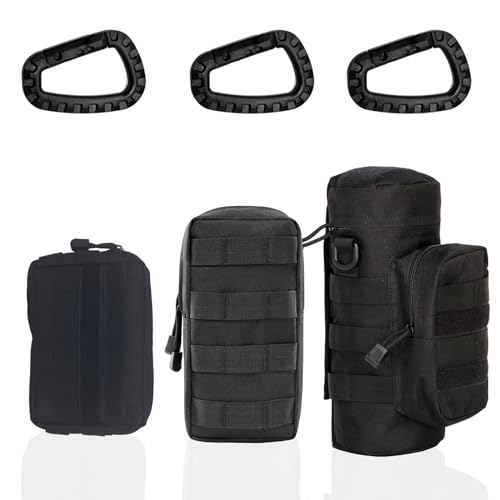 3 Pack Molle Tasche Taktische Hüfttaschen Tactical Bag EDC Pack Molle Bauchtasche mit 3 Haken für Outdoor Wandern Training Jagdcamping Klettern von McBecdy