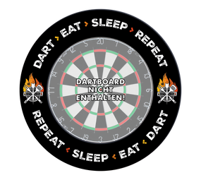 McDart Dartboard Surround - Dart Eat Sleep Repeat von McDart