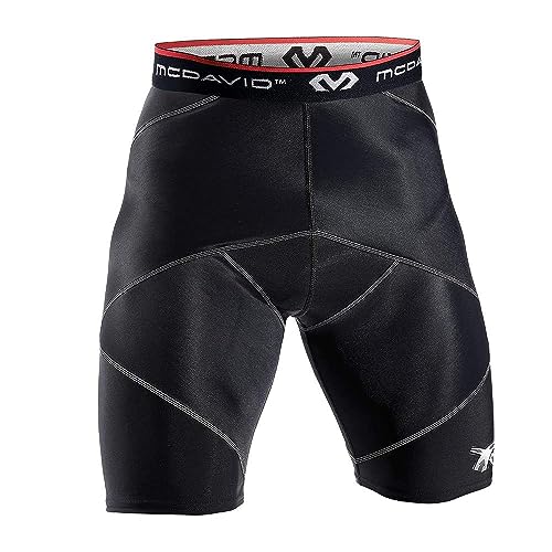 McDavid Herren Kompressions Shorts mit Hüft-Spica-Stabilisierung, Schwarz, XXXL von McDavid