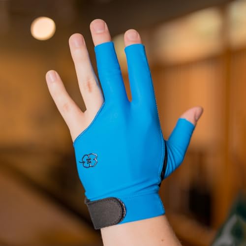 McDermott Billard-Queue-Handschuh für linke Hand (Rechtshänder), Blau, Größe M von McDermott