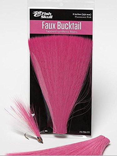 McFlyfoam Products Fischschädel Faux Bucktail Fluoreszierend Pink von McFlyfoam Products