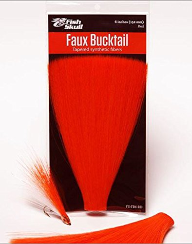 McFlyfoam Products Fischschädel Faux Bucktail Rot von McFlyfoam Products