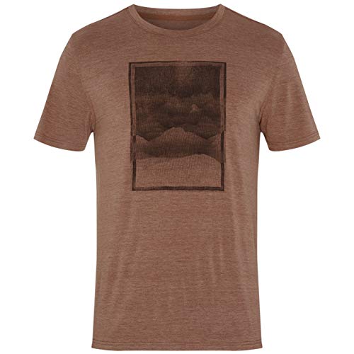 McKINLEY Herren Rago UX T-Shirt, Melange/Brown/Black, L von Mc Kinley