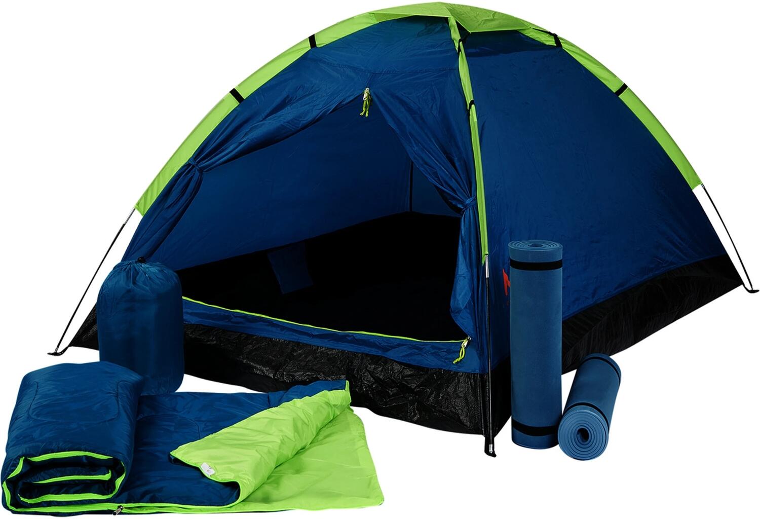 McKinley Festent Set Campingzelt (902 blue petrol/green lime) von McKinley
