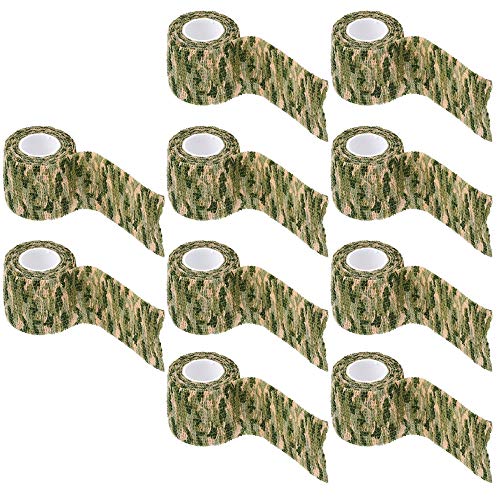 Mdurian 10 X Selbstklebende Tarnung Band Tarnband Wrap Camouflage Elastisch Stealth Band Camo Schutz für Militär Jagd Gras 4.5m x 5cm von Mdurian
