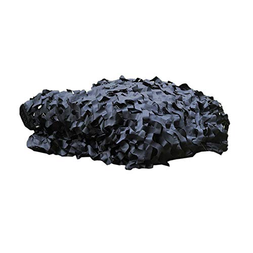 Mdurian Tarnnetz Camouflage Netz Sonnenschutz Tarnung Camo Net für Jagd Camping Dekoration Schutz Zeltschirm Reines Schwarz 1.5m x 3m von Mdurian