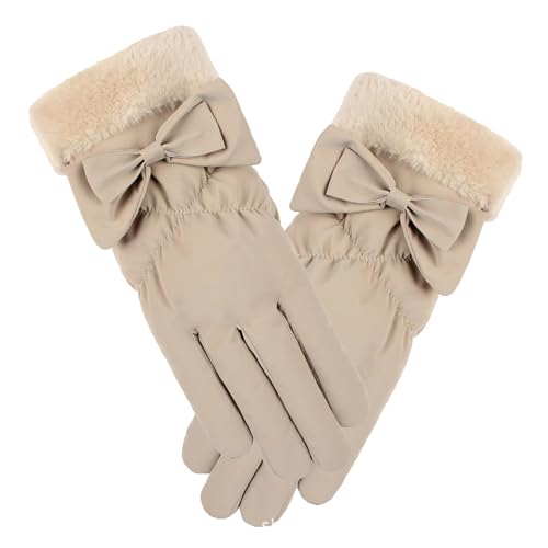 Winter-Ski-Fäustlinge für Damen, warme Touchscreen-Handschuhe für kaltes Wetter, Snowboarden von Mealah