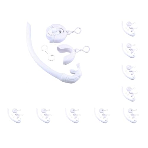 10 Set Professionelle Faltbare Schnorchelschlauch Erwachsene Tragbar Tauchen Atemschlauch Wassersport Outdoor Ausrüstung Schnorchel Gear Weiß von Mealoodiousmusea