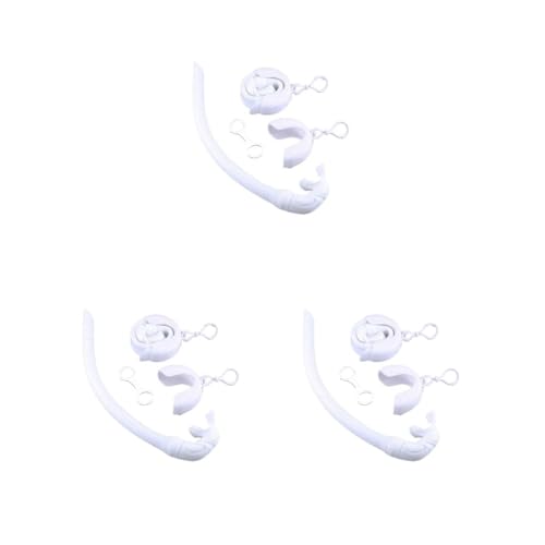3 Set Professionelle Faltbare Schnorchelschlauch Erwachsene Tragbar Tauchen Atemschlauch Wassersport Outdoor Ausrüstung Schnorchel Gear Weiß von Mealoodiousmusea