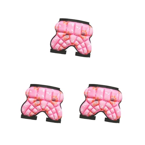 3 Set leichte tragbare Kinder Butt Hip Protection Adjustable Butt Pad Fallsicher Kissen Schutzpolster Ski Skate Snowboard Pink von Mealoodiousmusea