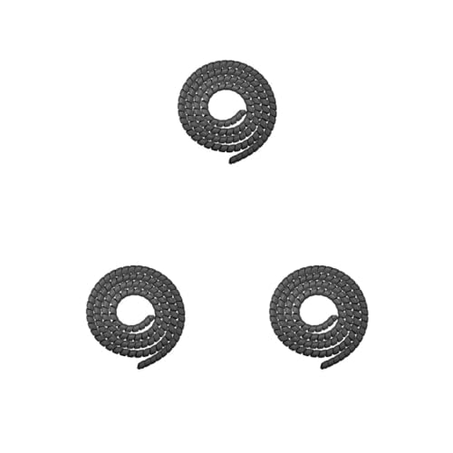 3er-Set PVC-Elektro-Scooter-Rahmenschutz, Bremsleitungsschutz, universal, verstellbar, einfarbig, Rohrzubehör, schwarz von Mealoodiousmusea