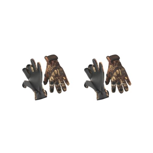 Mealoodiousmusea Fischhandschuhe, rutschfeste Neopren-Handschuhe, Angelhandschuhe, verstellbare Reithandschuhe mit Aufkleber, gute Elastizität zum Klettern, Größe XL, 2 Stück von Mealoodiousmusea