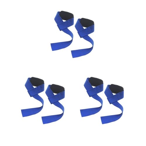 Mealoodiousmusea Gewichthebergurte, verstellbar, rutschfest, Fitness-Handschlaufe, Schutzzubehör, blau, 3 Stück von Mealoodiousmusea