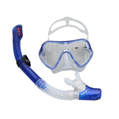 Taucherbrille Abnehmbare Mann Frau Flexibler Gurt Schwimmen Tauchen Schnorcheln Brille mit Atemschlauch Blau Transparent von Mealoodiousmusea