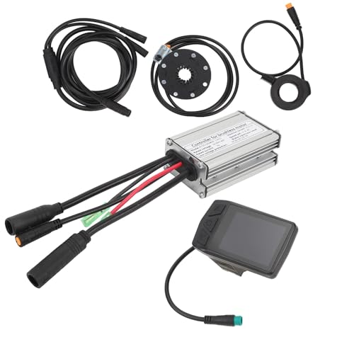 MechKit Elektrofahrrad Brushless Motor Controller Kit, 36V 48V 250W 350W 15A Motor Controller TF01U Farb LCD Display 130X Daumengas 8 Magnete Power Pedal Assist Sensor Kit für E-Bike Elektroroller von MechKit