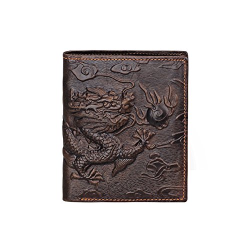 Medifier Dragon-Muster Geldbörse aus echtem hochwertigem Leder in 3 Stil von Medifier