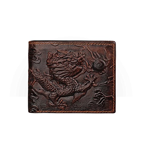 Medifier Dragon-Muster Geldbörse aus echtem hochwertigem Leder in 3 Stil von Medifier