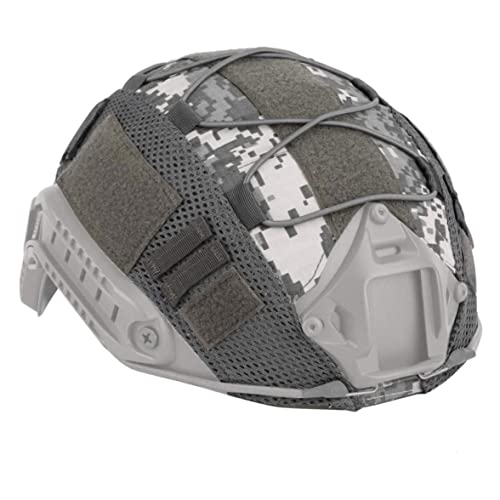 Helmabdeckungsnetz Helmabdeckungshelm -Helm -Helmzubehör für Outdoor Airsoft Paintball -Ausrüstung Grauer ACU -Stil, elastischer Netzhelm von Mednkoku