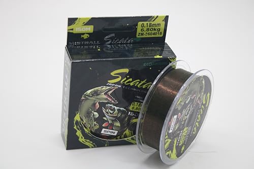 Angelschnur 3D SICATA Spin 0,18-0,30mm Monofile Spinning Schnur (0,18mm/6,80kg) von Meduza