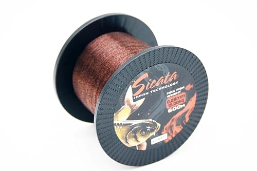 Karpfenschnur Angelschnur 3D SICATA CARP 0,22-0,40mm Monofile 600m (0,25mm/12,80kg) von Meduza