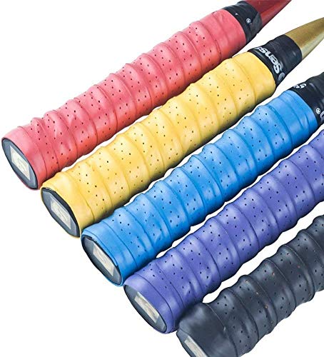 Griffbänder,Selbstklebendes Tennis Griffband 5 Stück Rutschfestes Badminton Griffband Multicolor Ersatz Schläger Overgrip für Tennis Badminton Squash Racketball Schläger und Angelrute von Meet-shop