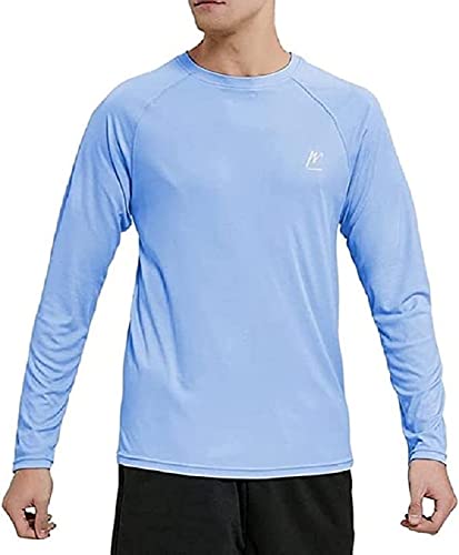 MeetHoo Rashguard Herren Langarmshirt UV Shirt UPF 50+ Lose Stretch UV-Schutz Longsleeve Schwimmshirt für Surfen Schwimmen Running von MeetHoo