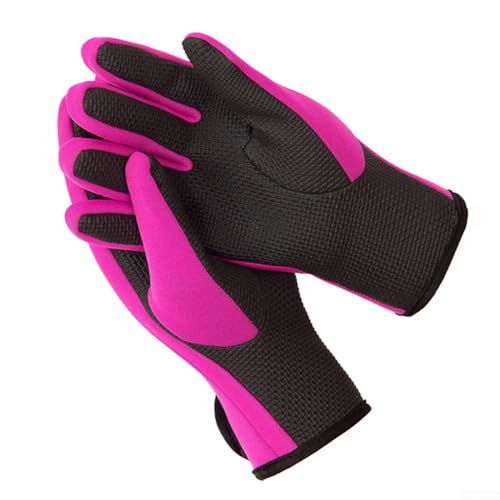 MeevrgR 2 mm rutschfeste Tauchhandschuhe, warme Handschuhe zum Tauchen, Angeln, Radfahren, Surfen, Skifahren (XL Pink) von MeevrgR