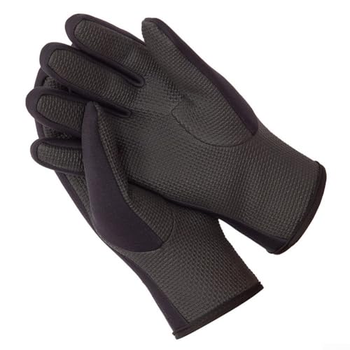 MeevrgR 2 mm rutschfeste Tauchhandschuhe, warme Handschuhe zum Tauchen, Angeln, Radfahren, Surfen, Skifahren (XL Schwarz) von MeevrgR