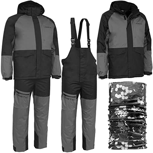 Mega Fishing Kinetic Polar Winter Angelanzug - Thermoanzug Outdoor Anzug 2-Teiler Jacke + Hose + Gratis Multituch (L) von Mega Fishing