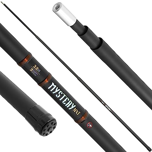 Mega Fishing Mystery NXT Carbon Teleskop Kescherstab 2,60m & 3,20m - Tele Kescherstange Angel Kescher Stab (2,60m (94cm Transportlänge)) von Mega Fishing