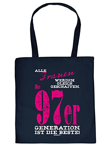 zum 25. Geburtstag Geschenk Stofftasche mit Urkunde Frauen 97er Generation Baumwolltasche Geschenkidee zu 25 Geburtstag 25 Jahre von Mega-Shirt