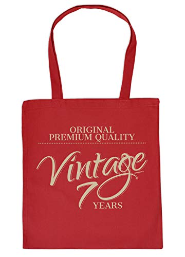 zum 70 Geburtstag 70 Jahre Stofftasche Original Premium Quality Vintage 70 Years Baumwolltasche Geschenkidee 70. Geburtstag Tasche von Mega-Shirt