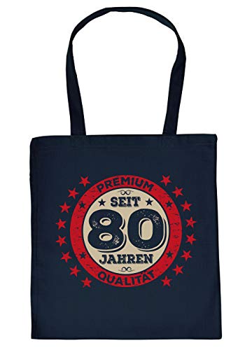 zum 80 Geburtstag Geschenkverpackung Stofftasche seit 80 Jahren Baumwolltasche Geschenkidee zum 80 Geburtstag 80 Jahre von Mega-Shirt