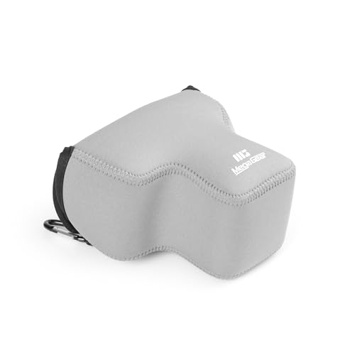 MegaGear Neoprene Kameratasche für Fujifilm X-S20 (18-55mm) - Stilvolle und Schützende Digitale Fotografie-Tasche (Grau) von MegaGear