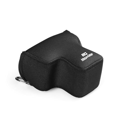 MegaGear Neoprene Kameratasche für Fujifilm X-S20 (18-55mm) - Stilvolle und Schützende Digitale Fotografie-Tasche (Schwarz) von MegaGear