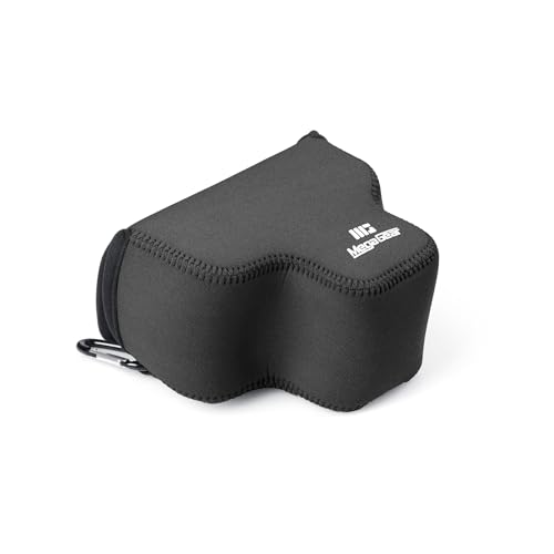 MegaGear Neoprene Kameratasche für Sony Alpha a7C II (28-60mm)- Stilvolle und Schützende Digitale Fotografie-Tasche (Schwarz) von MegaGear