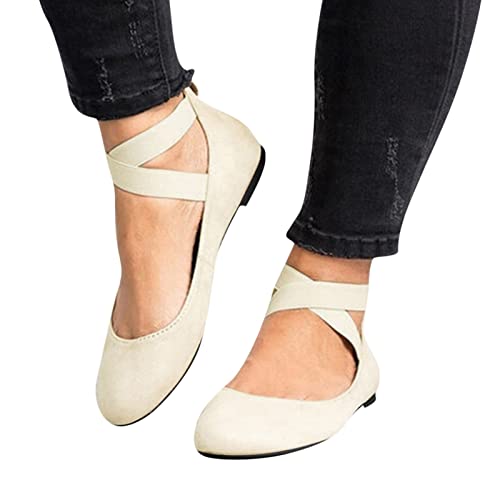 MeiLyviba Schuhe Damen Ballerinas, Flach Mädchen Espadrilles Freizeit Pump Sommerschuhe Orthopädische Sommer Komfortable Frauen Ballerinas Sandaletten von MeiLyviba