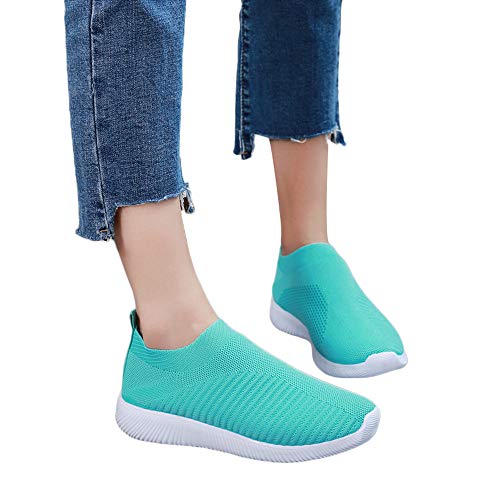 Sneaker Damen Schwarz Elegant Mesh Spitze Slip On Schuhe Fußballschuhe Laufschuhe Leichtgewichts Atmungsaktiv Frauen Joggingschuhe Sneakers Plateau Casual Große Größe Für Sporthalle Outdoor Jogging von MeiLyviba