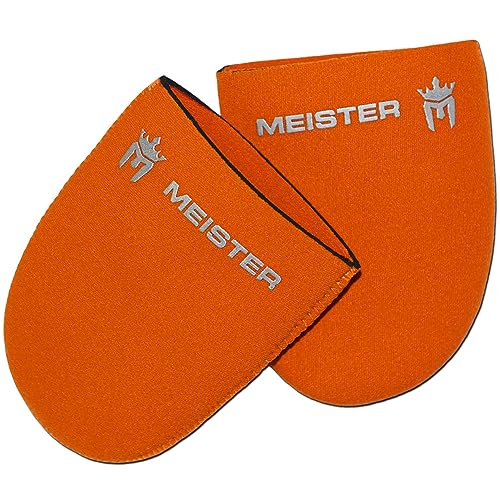 Meister 2.5mm Thermal Neoprene Toe Warmer Booties for Cycling, Running, Hiking & Ice Baths (Pair) - Orange von Meister