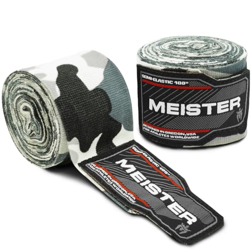 Meister Handbandagen für Boxen und Kampfsport, 4,5 m, elastisch, aus Baumwolle, 1 Paar, damen Mädchen Jungen Herren, Urban Camo, 180" x 2" (Pair) von Meister