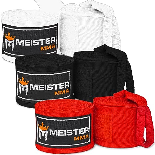 Meister MMA Handbandagen für Erwachsene für MMA & Boxen, 457,2 cm – 3 Paar von Meister