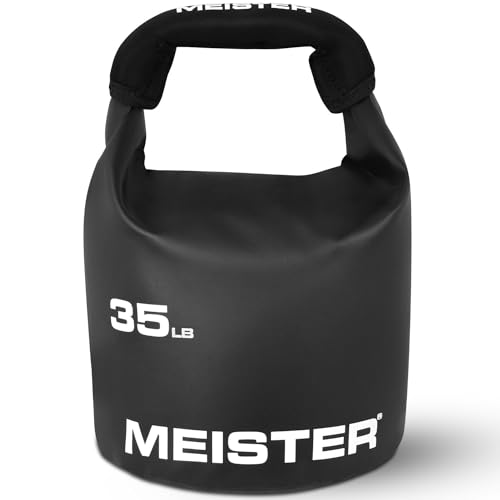 Meister Beast tragbare Sand-Kugelhantel – weicher Sandsack Gewicht – 15,9 kg – Schwarz von Meister