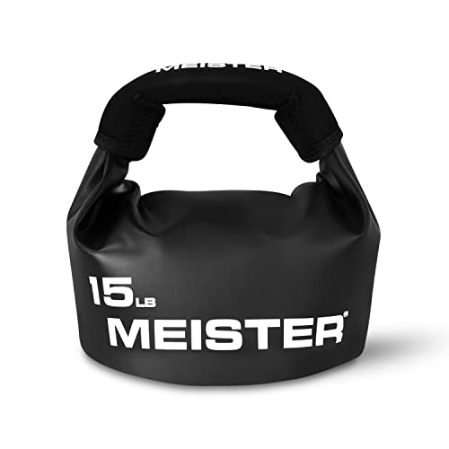 Meister Beast tragbare Sand-Kugelhantel – weicher Sandsack Gewicht – 6,8 kg – Schwarz von Meister