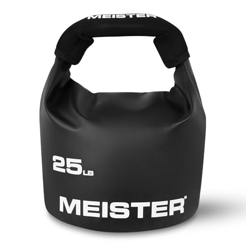 Meister Beast tragbare Sand-Kugelhantel – weicher Sandsack Gewicht – 11,3 kg – Schwarz von Meister